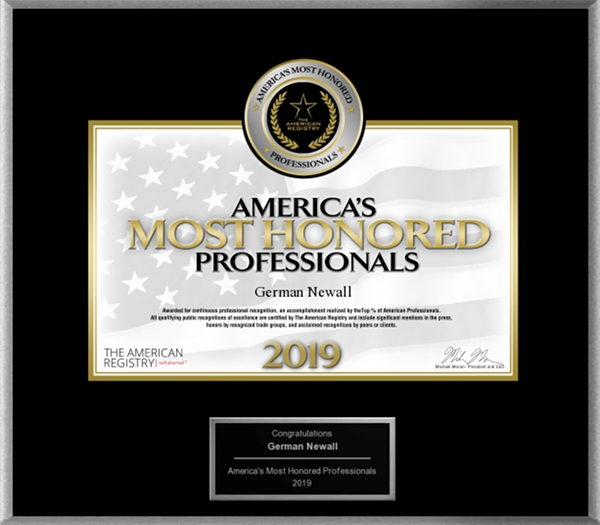 America’s Most Honored Professionals 2019